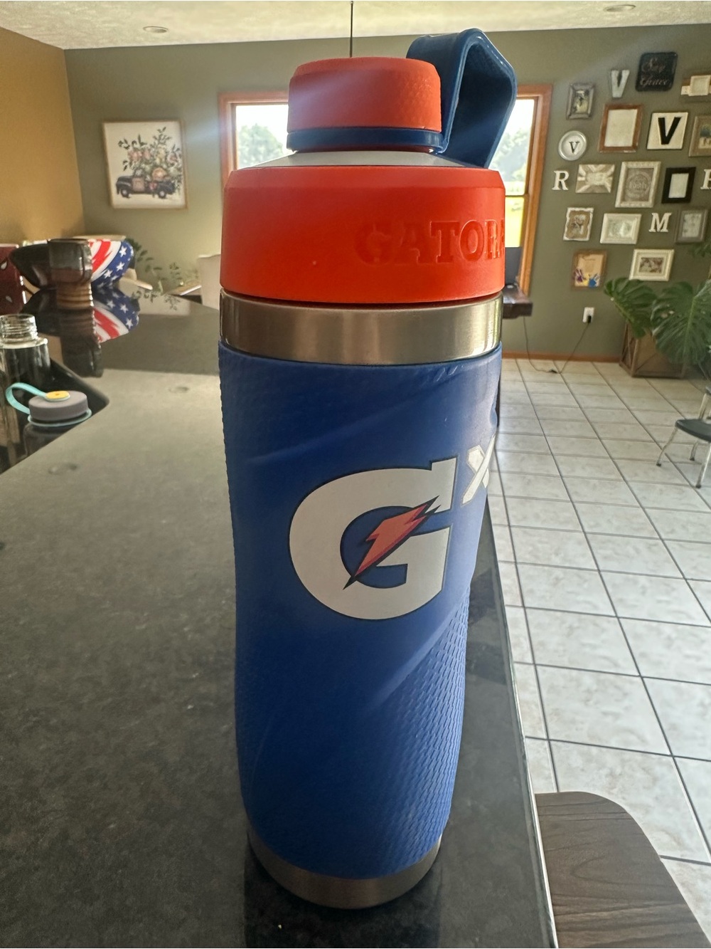 Gatorade Blue and Orange Insulated Sports Bottle